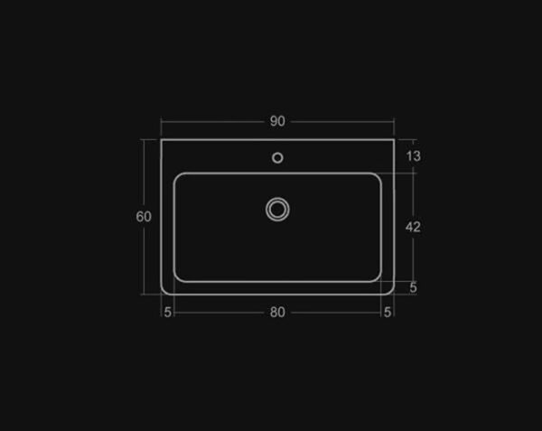 Evier en pierre Bonnieux 1 bac - 90 x 60 x 15 - Comblanchien Clair Adouci - COMPTOIR DES PIERRES – Image 3