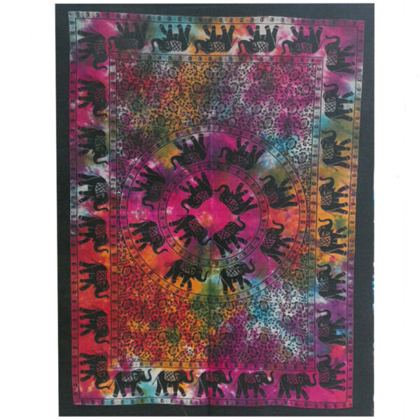 Décoration murale en coton - Mandala Éléphant- Vendu par 1