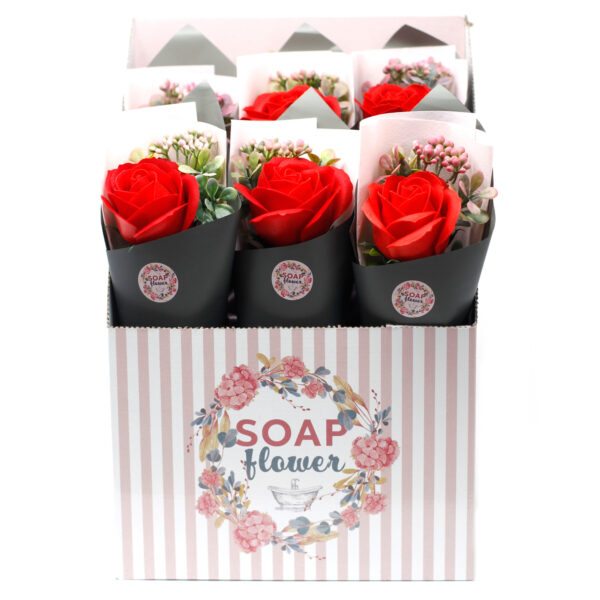 Fleur de Savon Prête à Vendre - Grand Bouquet de Roses- Vendu par 1 – Image 3