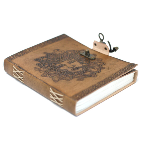 Carnet Greenman en cuir (20x15 cm)- Vendu par 1 – Image 2