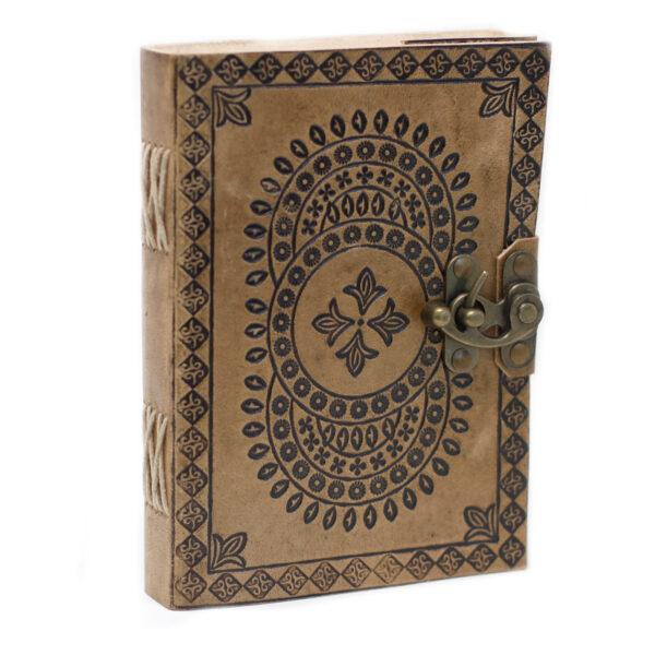 Carnet Mandala bleu en cuir (18x13 cm)- Vendu par 1 – Image 3