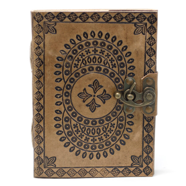 Carnet Mandala bleu en cuir (18x13 cm)- Vendu par 1 – Image 4