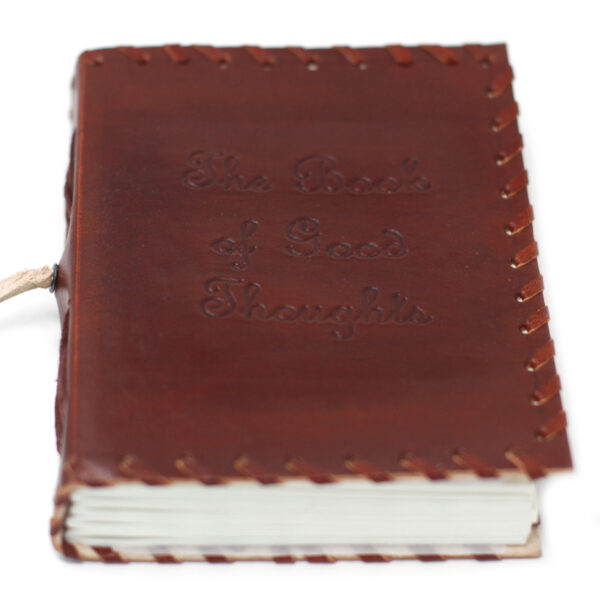 Livre de pensées en cuir avec carnet enroulé (15x10")- Vendu par 1 – Image 3