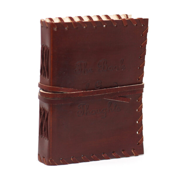 Livre de pensées en cuir avec carnet enroulé (15x10")- Vendu par 1 – Image 4