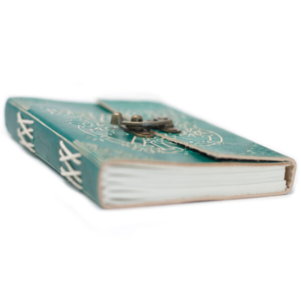 Carnet Paix Vert en Cuir avec Serrure (18x13 cm)- Vendu par 1 – Image 3