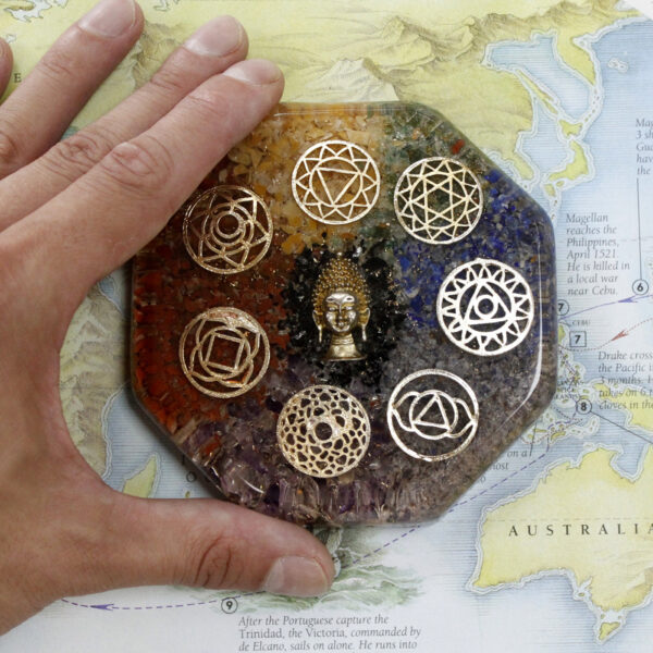 Blocs d'alimentation de bureau en orgonite - Chakra de l'ange - Lrg- Vendu par 1 – Image 4