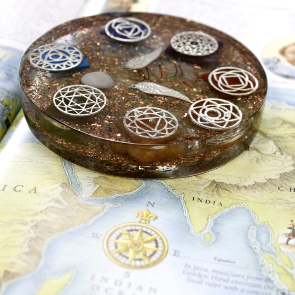 Blocs d'alimentation de bureau en orgonite - Chakra de l'ange - Lrg- Vendu par 1 – Image 3