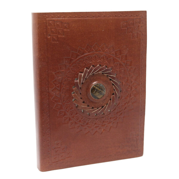 Carnet Oeil de Tigre en cuir 17x12 cm- Vendu par 1