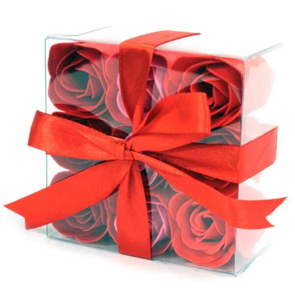 Lot de 9 Fleurs à Savon - Roses Rouges- Vendu par 1