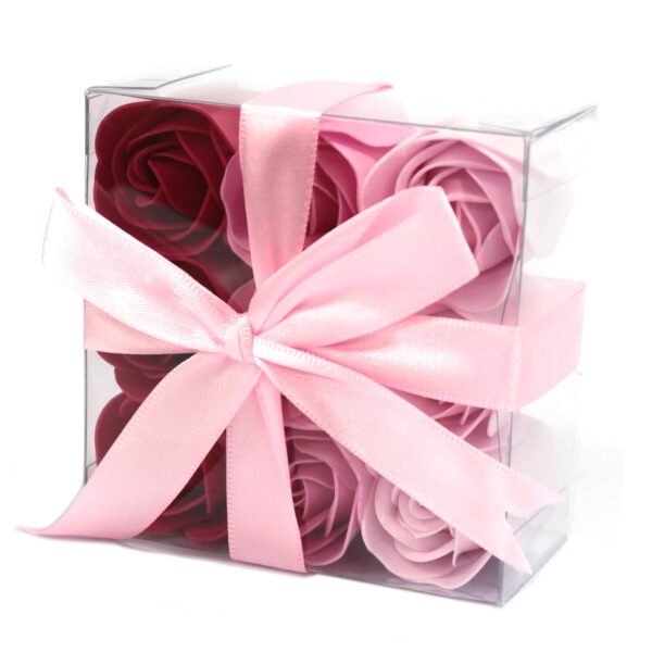 Lot de 9 Fleurs à Savon - Roses Roses- Vendu par