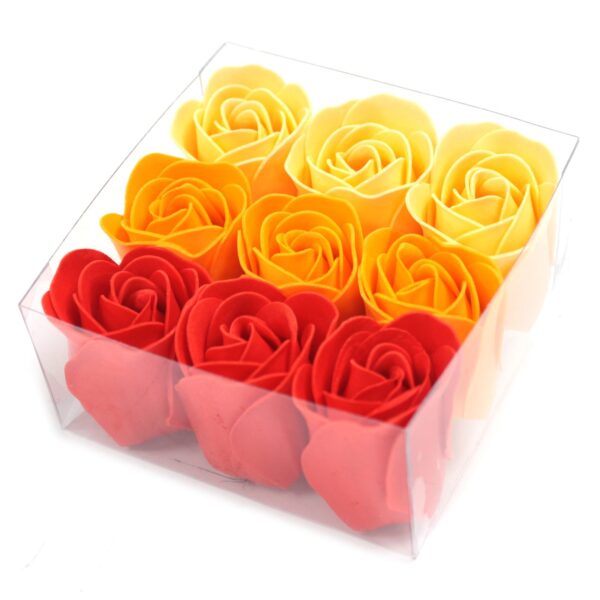 Lot de 9 Boîtes à Fleurs à Savon - Roses Pêche- Vendu par 1 – Image 2