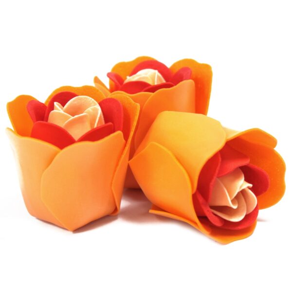 Coffret 3 Boîtes Coeur Fleur de Savon - Roses Pêche- Vendu par 1 – Image 2