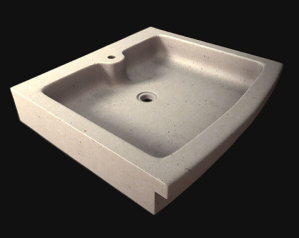 Evier en pierre Gordes 1 bac - 140 x 65 x 15 - Comblanchien Clair Adouci - COMPTOIR DES PIERRES – Image 3