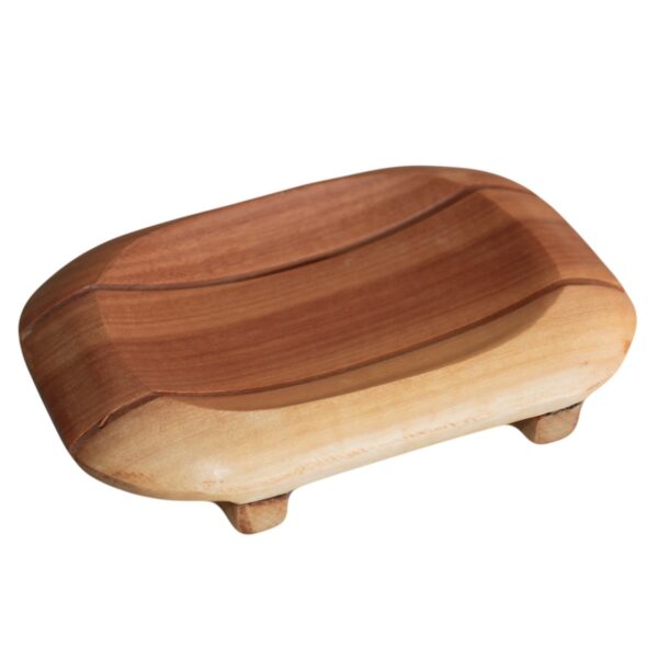 Porte-savon classique en acajou - Ovale en rectangle- Vendu par 1