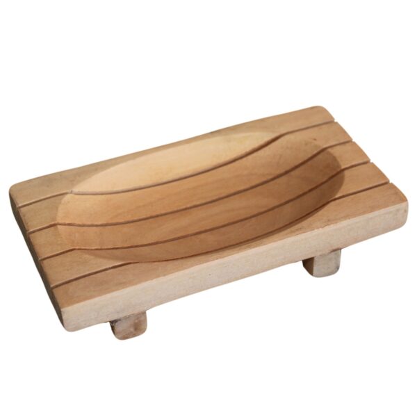 Porte-savon classique en acajou - Égouttoir à grille- Vendu par 1