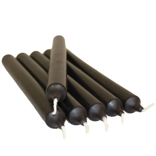 Bougies de dîner noires en vrac (100)- Vendu par 5
