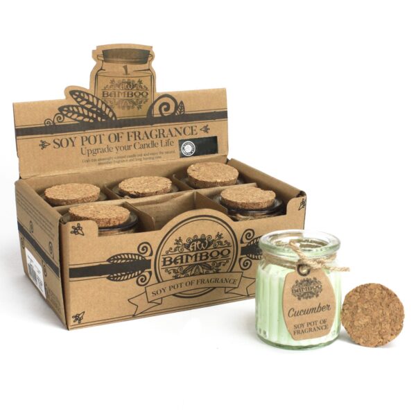 Pot de bougies parfumées au concombre et au soja- Vendu par 1 – Image 2
