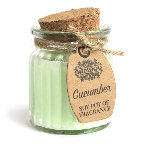 Pot de bougies parfumées au concombre et au soja- Vendu par 1