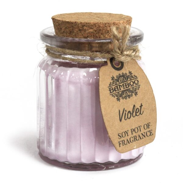 Pot de bougies parfumées au soja violette- Vendu par 1