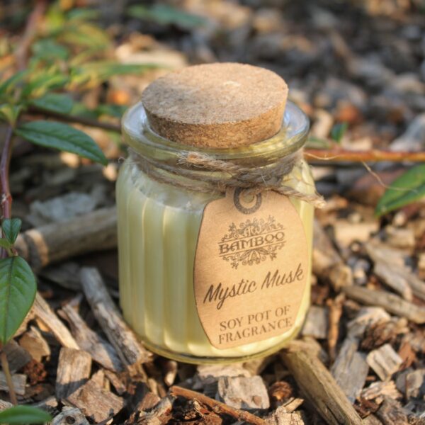 Pot de bougie parfumée au soja et musc mystique- Vendu par 1 – Image 3