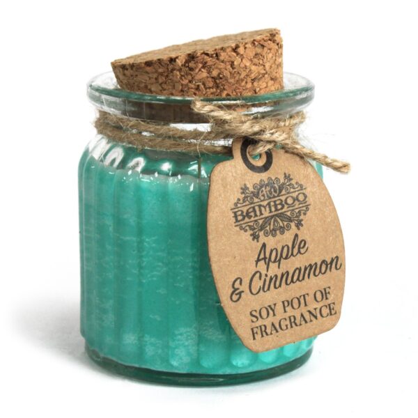 Pot de bougie parfumée pomme et cannelle soja- Vendu par 1