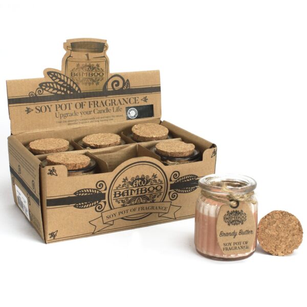 Bougie parfumée en pot de soja au beurre de brandy- Vendu par 1 – Image 2