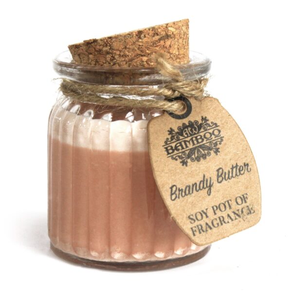 Bougie parfumée en pot de soja au beurre de brandy- Vendu par 1