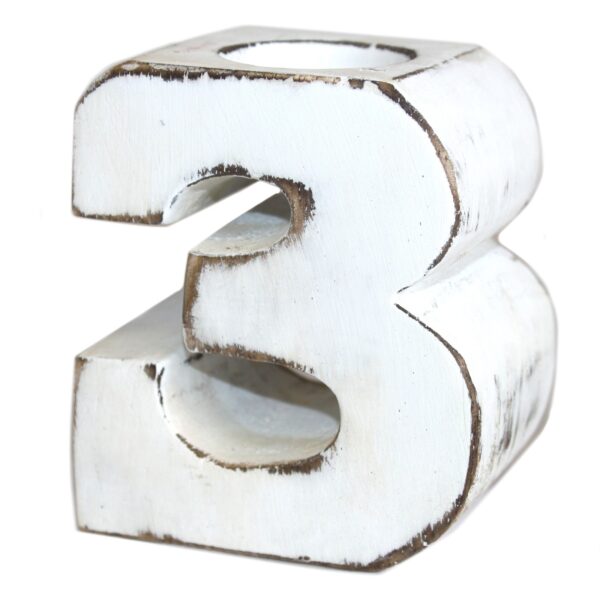 Numéro d'anniversaire en bois - N°3- Vendu par 1