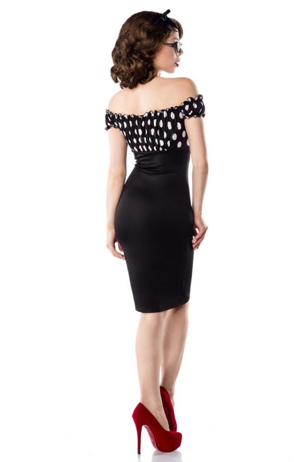 Robe crayon vintage - noir/blanc - XL-Belsira – Image 3