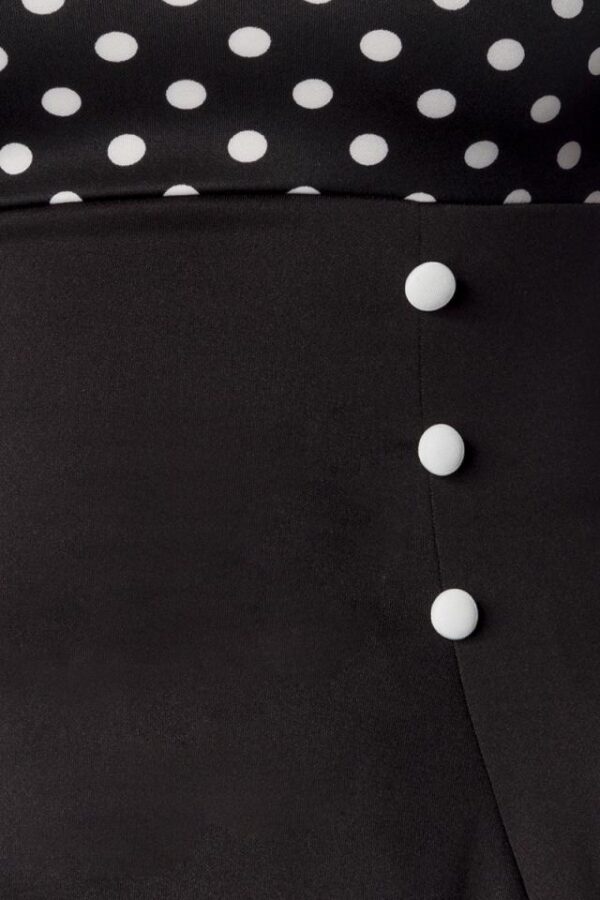 Robe Vintage - noir/blanc/pois - 2XL-Belsira – Image 4