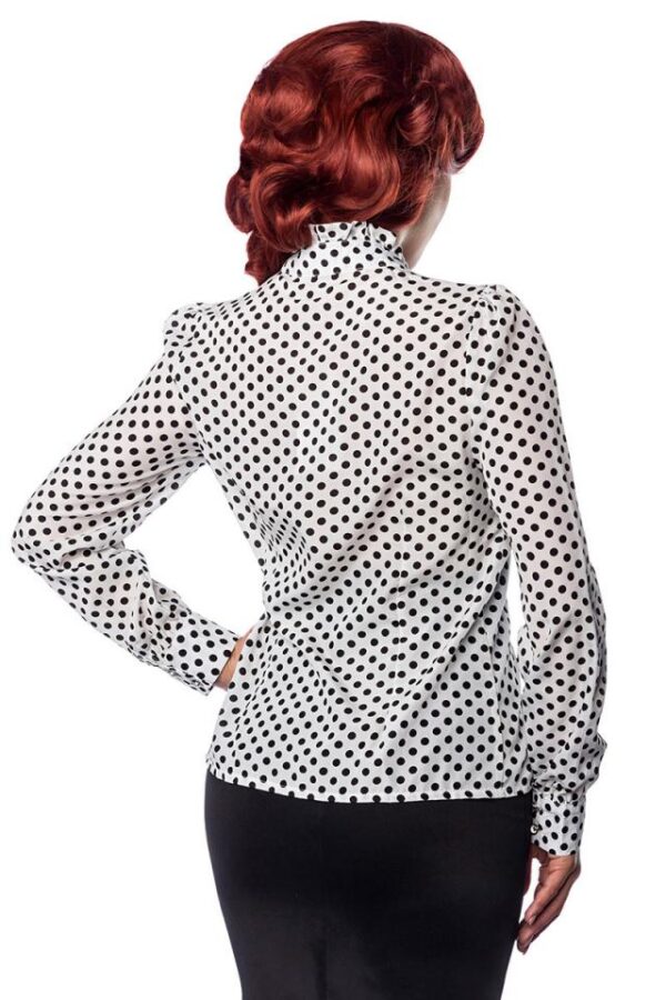Blouse Quilling - blanc/noir - S-Belsira – Image 4
