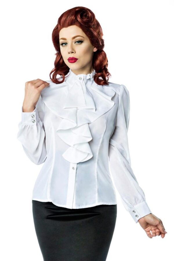 Blouse Quilling - blanc - XS-Belsira – Image 2