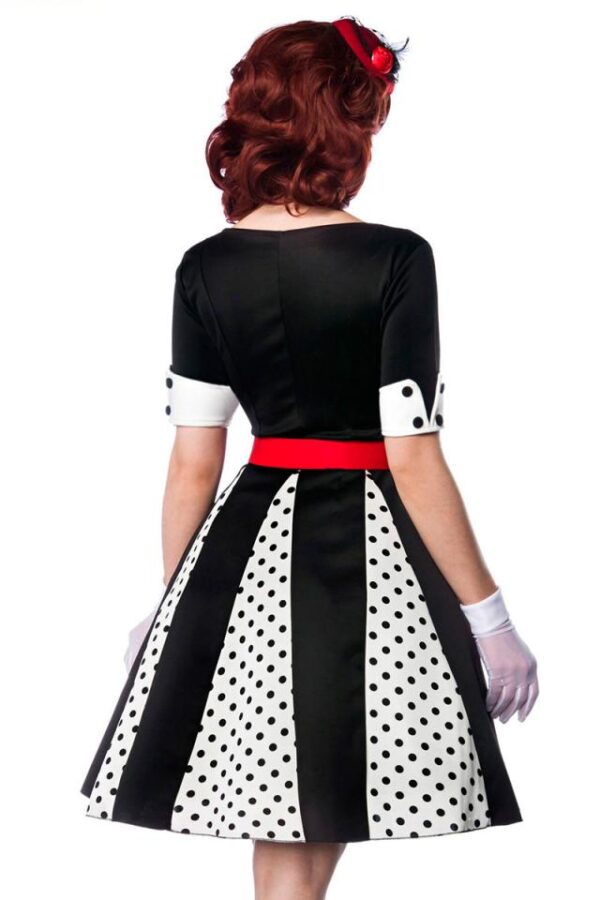 Robe Godet - blanc/noir/rouge - 3XL-Belsira – Image 3