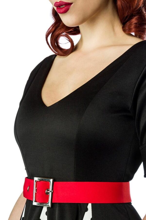 Robe Godet - blanc/noir/rouge - 3XL-Belsira – Image 4