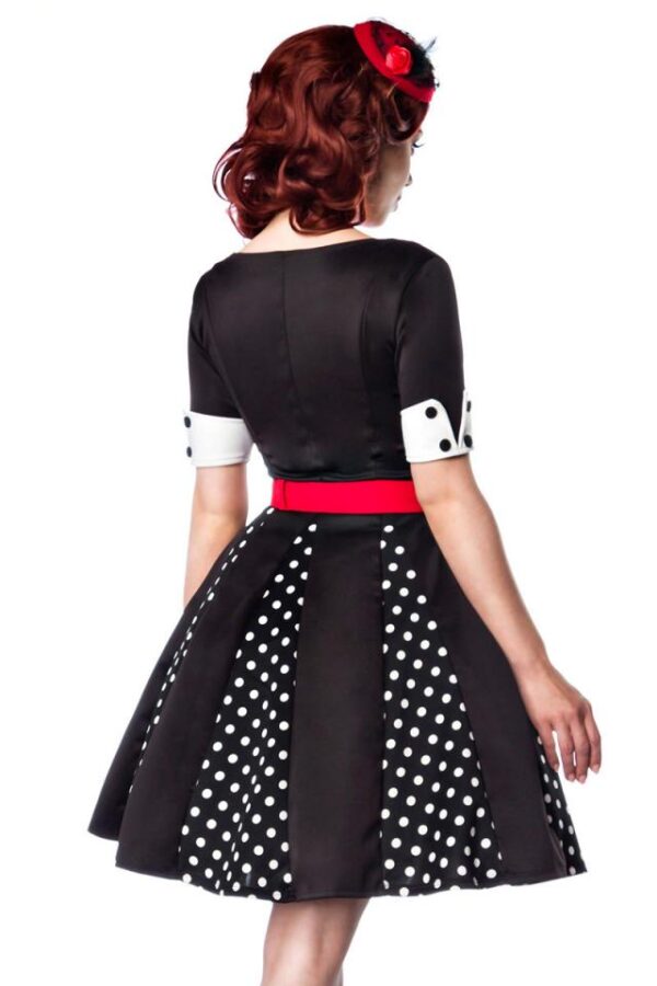 Robe Godet - noir/blanc/rouge - M-Belsira – Image 3
