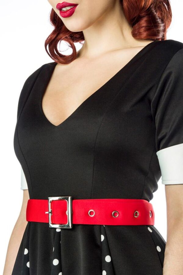 Robe Godet - noir/blanc/rouge - M-Belsira – Image 4