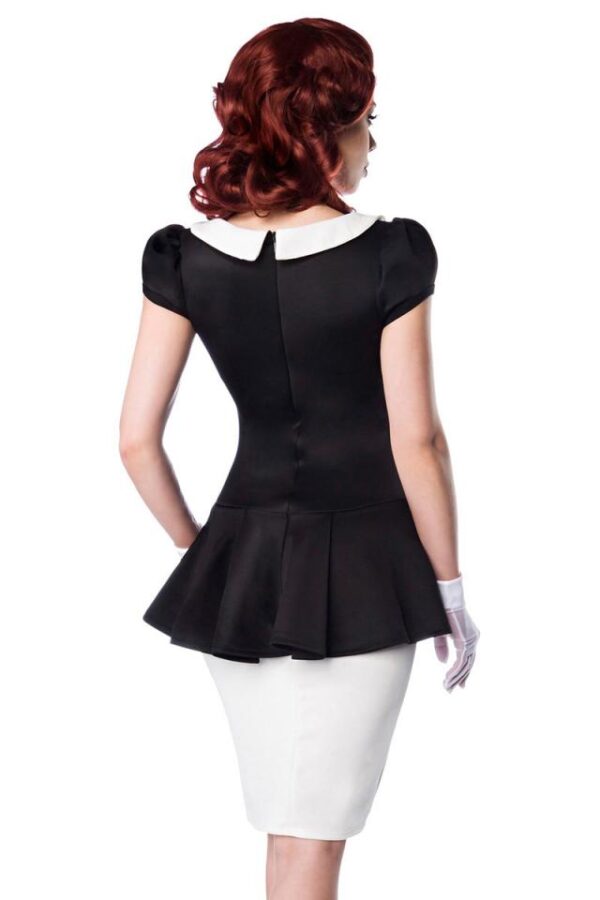 Robe à col Claudine - noir/blanc - S-Belsira – Image 3