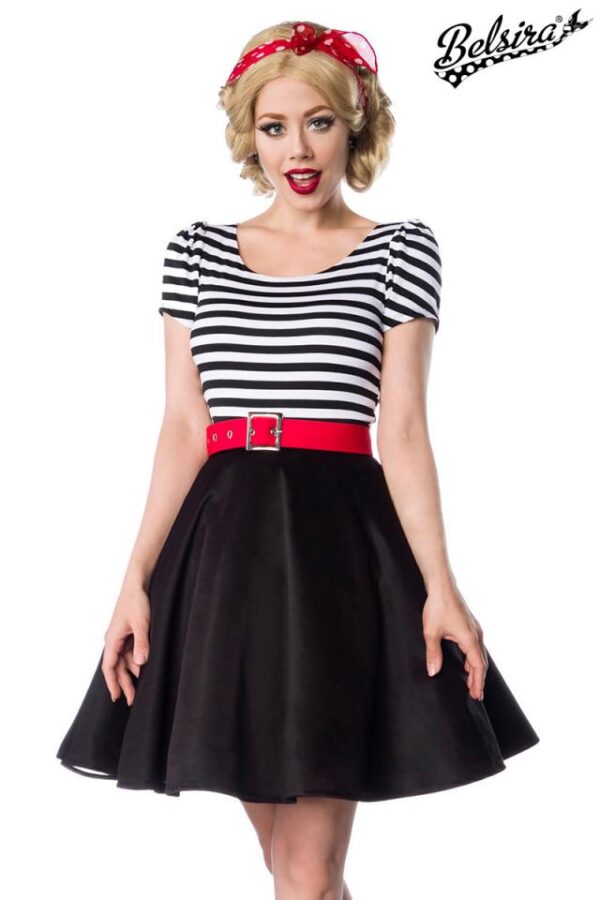 Robe en jersey - noir/blanc - 3XL-Belsira