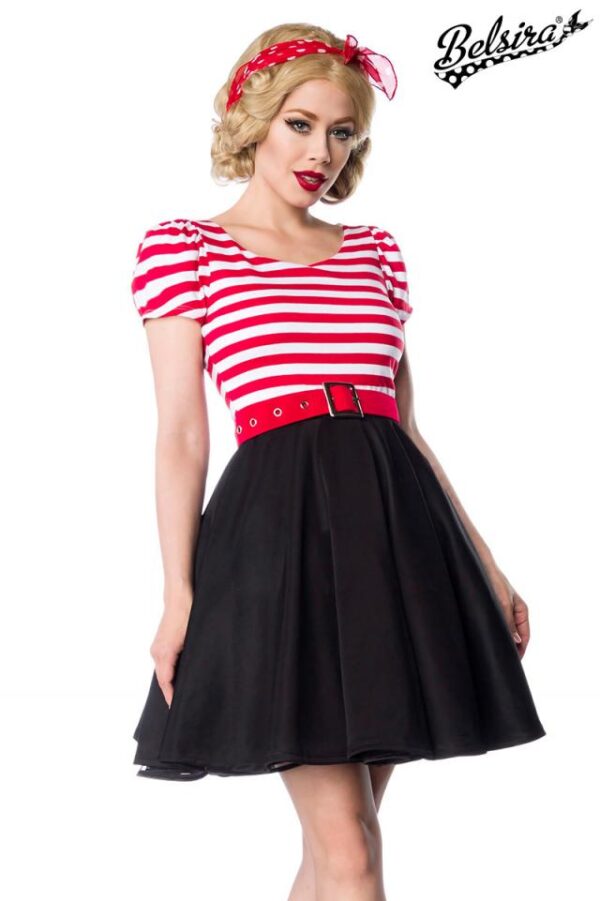 Robe en jersey - noir/blanc/rouge - S-Belsira