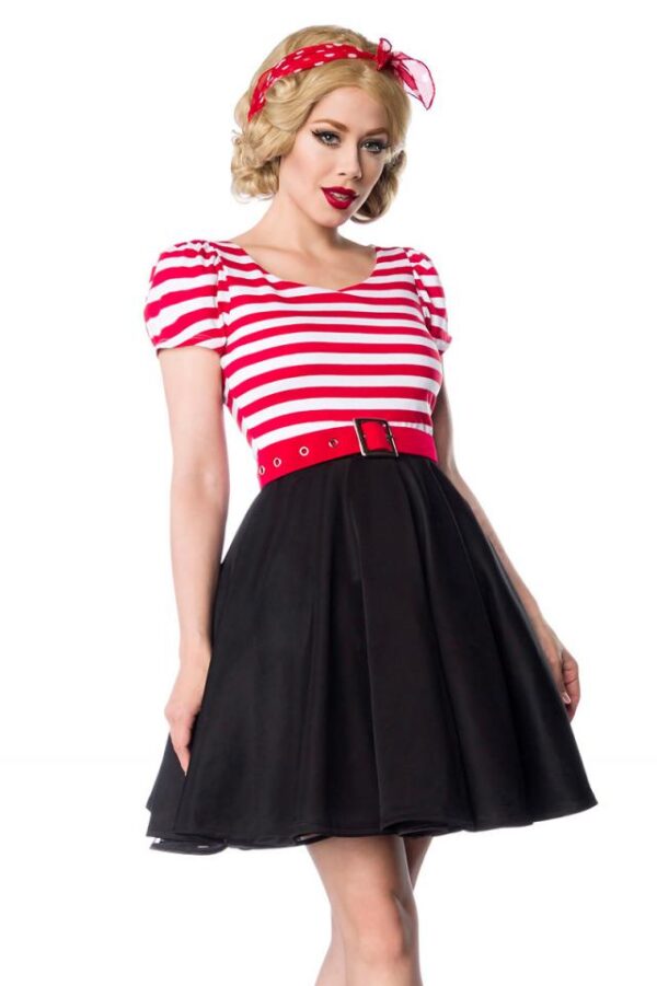 Robe en jersey - noir/blanc/rouge - S-Belsira – Image 2