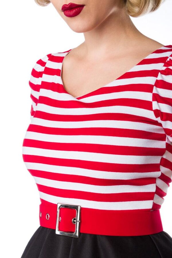 Robe en jersey - noir/blanc/rouge - S-Belsira – Image 4