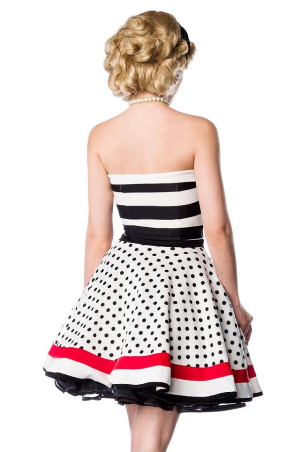 Robe bustier - blanc/noir/rouge - XL-Belsira – Image 3
