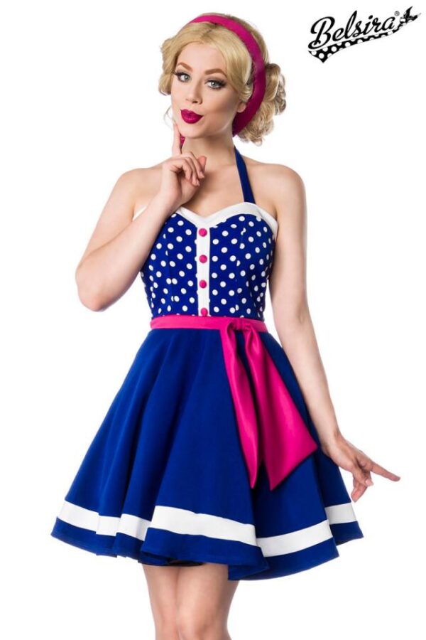 Robe tour de cou - bleu/rose/blanc - XL-Belsira