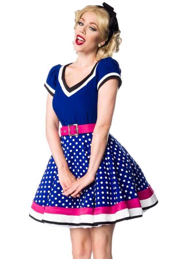 Robe avec Ceinture - bleu/rose/blanc - 2XL-Belsira – Image 2