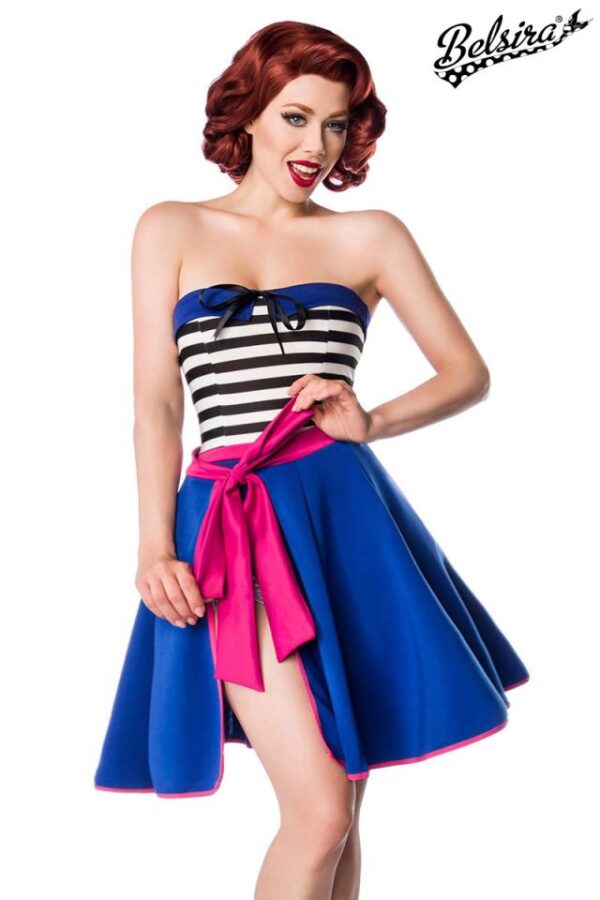 Jupe portefeuille - bleu/rose - S-Belsira