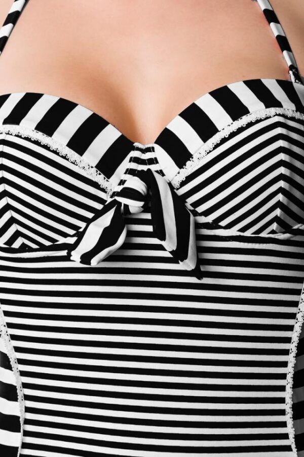 Maillot de bain tour de cou - noir/blanc - M-Belsira – Image 4