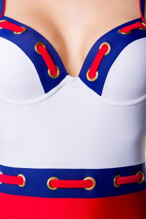 Maillot de bain Marine - blanc/bleu/rouge - S-Belsira – Image 4