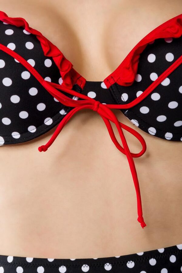 Bikini taille haute - noir/blanc/rouge - XS-Belsira – Image 4