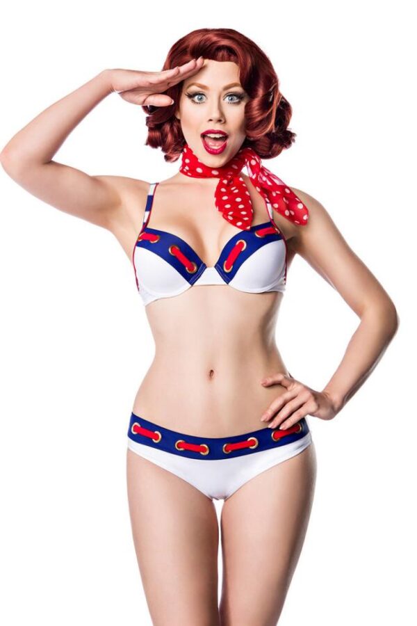 Bikini Style Marine - bleu/rouge/blanc - L-Belsira – Image 2
