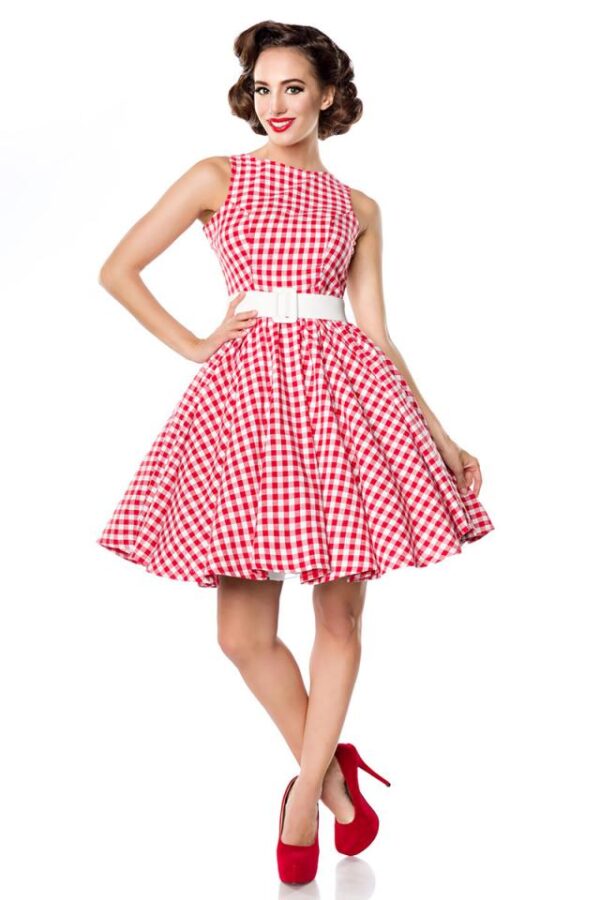Robe à Carreaux - rouge/blanc - 2XL-Belsira – Image 2